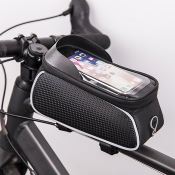 TFO Waterproof Bike Phone Mount Bag for Handlebars with Touch Screen Model01, black
