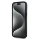 DKNY dėklas iPhone 15 / 14 / 13 su MagSafe, Leather Checkered Mono Pattern, juodas