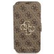 Guess 4G Big Metal Logo atverčiamasis dėklas iPhone 13 Pro Max, rudas