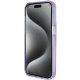 Dėklas Guess Ring Stand Script Glitter MagSafe, skirtas iPhone 15 Pro Max, violetinis