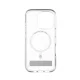 ZAGG Crystal Palace Snap Kickstand MagSafe dėklas su stovu iPhone 16 Pro, skaidrus