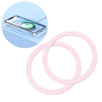 Joyroom Metal Magnetic Rings for Smartphone, 2 pcs, Pink