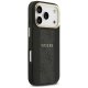 Guess dėklas iPhone 17 Pro telefonui 4G PU Stripe MagSafe, juodas