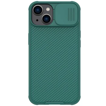 Dėklas Nillkin CamShield Pro, skirtas iPhone 14 Plus, su kameros dangteliu, žalias