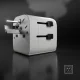 SBS universalus kelioninis adapteris, 2x USB-A, 2500W, baltas