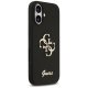 Guess Silicone Big 4G Script dėklas, skirtas iPhone 17, juodas