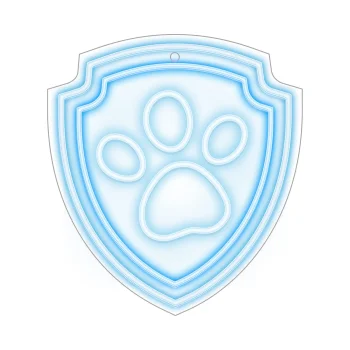 Pakabinamas LED neoninis šviestuvas ant organinio stiklo „Psi Patrol Paw“