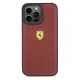 Ferrari Quilted Metal Logo odinis dėklas, skirtas iPhone 15 Pro Max, raudonas