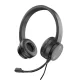 Conceptronic POLONA05B laidinės USB ausinės su mikrofonu, juodos
