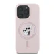 Karl Lagerfeld Silicone Karl&Choupette Heads MagSafe dėklas iPhone 16 Pro Max, rožinis