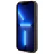 Guess dėklas iPhone 15 su MagSafe pinigine 4G Stripes, rudas