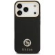 Guess Grained Strass Logo MagSafe dėklas iPhone 17 Pro telefonui, juodas