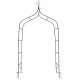 Sodo arka pergola Plonos, 265 cm, tamsiai žalia
