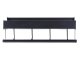 Hanging Wall Shelf with Hooks and Railing, 30 cm, Black