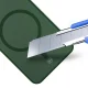 3mk Smoke MagCase dėklas telefonui Samsung Galaxy S24 su MagSafe, perregimas žalias