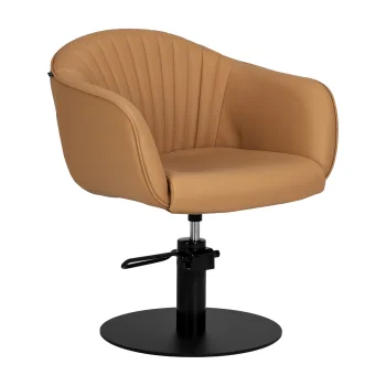 Hairdressing Chair Gabbiano Copenhagen Brown with Black Base