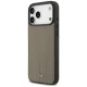 Mercedes dėklas iPhone 17 Pro Max telefonui Leather The Move MagSafe, smėlio spalvos