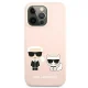 Karl Lagerfeld Silicone Ikonik MagSafe dėklas iPhone 13 / 13 Pro, šviesiai rožinis