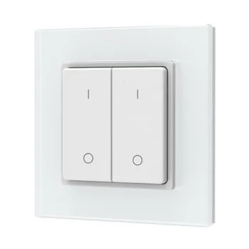 RF LED apšvietimo reguliatoriaus pultelis PF1-2(G), 2 zonų, baltas