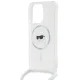 Karl Lagerfeld dėklas iPhone 15 Pro Max su virvele IML Karl Head MagSafe, skaidrus