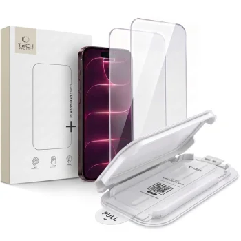 Apsauginis stiklas Tech-Protect OneTouch Set+ 2-Pack skirtas iPhone 18 Pro Max / 17 Pro Max, 2 vnt., skaidrus