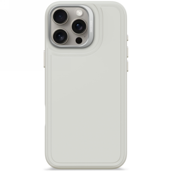 Decoded AntiMicrobial Silicone Stacks dėklas su MagSafe iPhone 16 Pro Max, pilkas