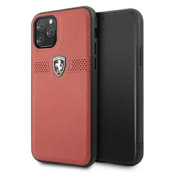 Ferrari Off Track Leather dėklas iPhone 11 Pro, Raudonas