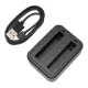 Puluz PU818 dvigubas USB-C baterijų įkroviklis Insta360 X3