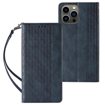 Magnet Strap dėklas iPhone 14 Pro Max telefonui, mėlynas