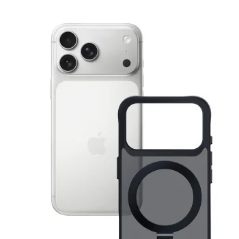 3mk Smoke Case Mag&Stand dėklas, skirtas iPhone 17 Pro, juodas