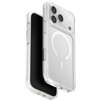 Uniq Combat Magclick Charging dėklas iPhone 17 Pro Max, baltas