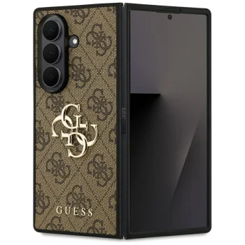 Guess dėklas Samsung Galaxy Z Fold7 telefonui Big 4G Logo, rudas