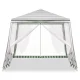 Sodo paviljonas / vakarėlių palapinė su tinkleliu nuo uodų 3x3 m, Balta/Žalia