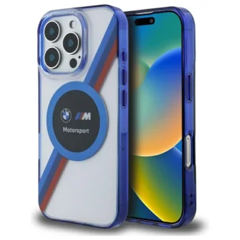 BMW Motosport IML Circle MagSafe dėklas iPhone 16 Pro Max, skaidrus