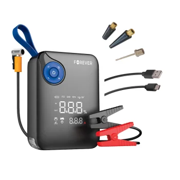 Forever užvedimo įrenginys ir kompresorius JS-400 4in1 26.64Wh, juodai mėlynas