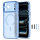 Dėklas Tech-Protect MagPrime MagSafe CC iPhone 18 Pro / 17 Pro, matinis šviesiai mėlynas