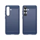 Silikoninis dėklas Carbon Case skirtas Samsung Galaxy S25 Edge, mėlynas