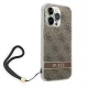 Guess Dėklas su Virvele iPhone 14 Pro Max Telefonui, Ruda