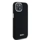 DKNY iPhone 15 Plus / 14 Plus Case Liquid Silicone Small Metal Logo MagSafe, Black