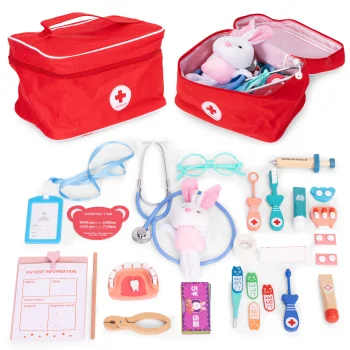 Medinis gydytojo rinkinys vaikams Ecotoys, 28 dalys
