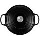Ketaus puodas Le Creuset Signature 26 cm 5.3 l, apvalus, juodas