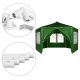 MultiGarden sodo pavėsinė 2x2x2 m su sienelėmis ir langais, žalia