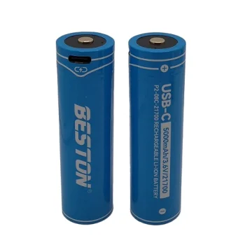Įkraunamas 21700 Li-Ion akumuliatorius su USB-C, 3.6V, 5000mAh, 2 vnt.