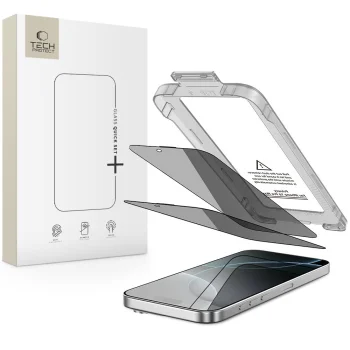 Tech-Protect Quick Set Spy+ Privacy Screen Protector 2-Pack for iPhone 16 Pro