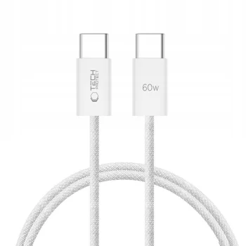 Tech-Protect UltraBoost Classic USB-C / USB-C laidas 60W, 1m, baltas