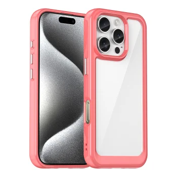 Outer Space Case with Gel Frame for iPhone 16 Pro, Red