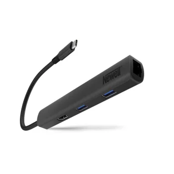 Newell 6-in-1 USB-C Hub, HDMI 4K 60Hz, 100W PD, RJ45, Graphite