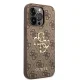 Guess 4G Big Metal Logo dėklas, skirtas iPhone 15 Pro Max, rudas