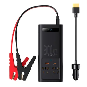 Baseus Power Inverter 300W automobilinis įtampos keitiklis (220V CN/EU), juodas
