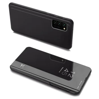 Atverčiamasis dėklas Clear View Case telefonui Samsung Galaxy A03s (166.5), juodas